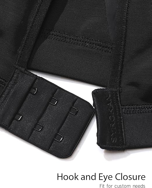 SYROKAN Women's Sports Bra for Large Breasts High Impact Full Coverage Padded Wireless Running Halter Neck Bra Black, 34G