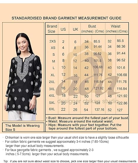 Ada Indian Hand Embroidered Ethnic Chikankari Women's Cotton Top Tunic Shirt Blouse A250381, red, XL