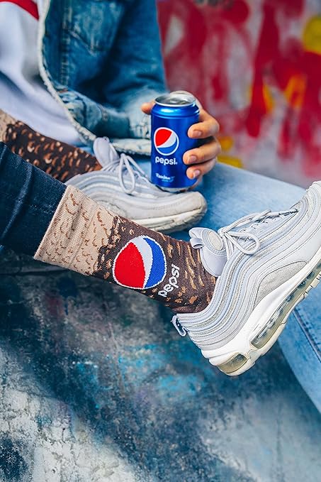 Rainbow Socks Men's Figure, Pepsi, 41-46