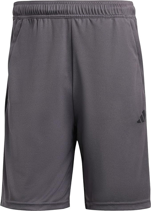 Adidas Men's Essentials Piqué 3-Stripes Training Shorts, Grey Five/Black, M