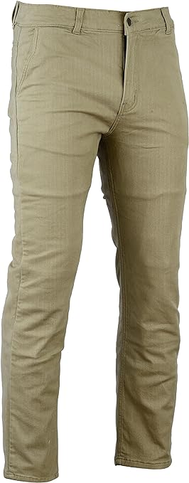 Bikers Gear Australia Unisex Kc0020-30r Kevlar Lined Modern Style Chino Motorcycle Jeans CE Protection, Tan Chino, 30 UK