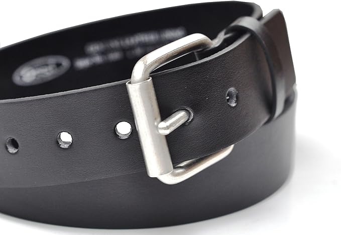 Mens 38mm Leather Smart / Casual Jeans Black Belt Size 32" - 36" Medium