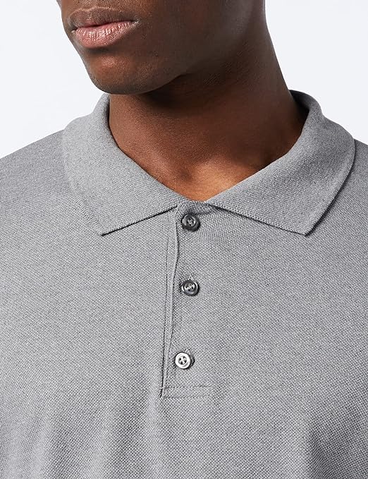 FM London Long Sleeve Polo Shirts Mens | Regular Fit Men's Polos Ideal for Formal and Casual Wear | Comfortable, Soft, Cotton Rich