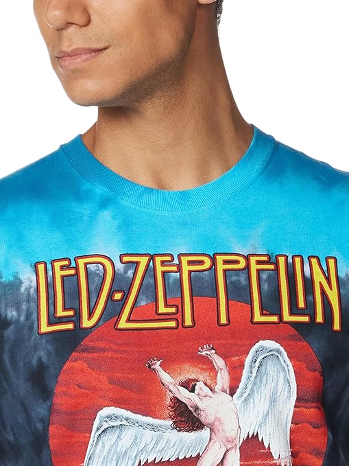 Liquid Blue Men's Led Zeppelin Icarus 1975 T-Shirt, Multi, XL
