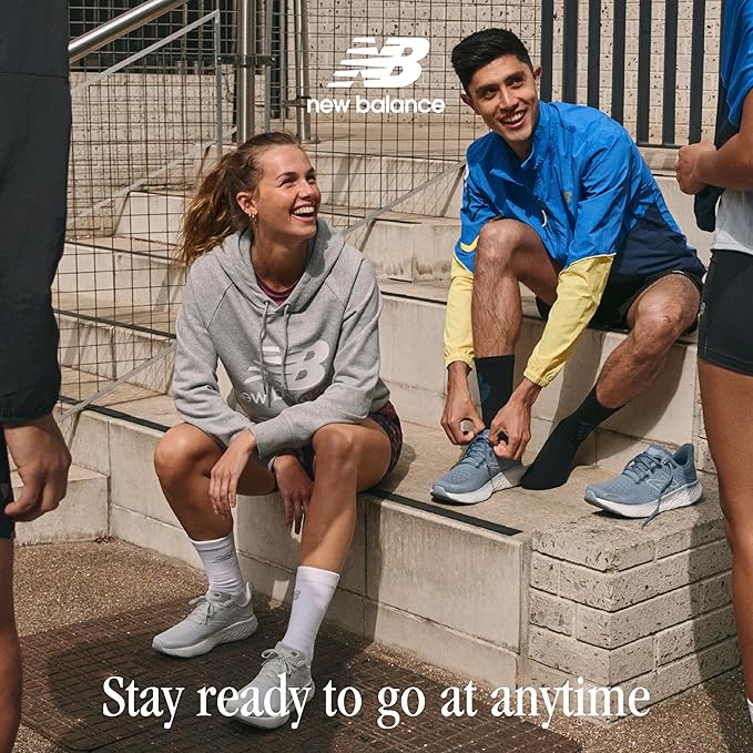 New Balance Mens Everyday Performance 10 Pack Crew Socks, Black, M UK