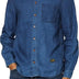 Kings of Indigo Men's Enda Pocket Casual Shirt, Blue (Dark Indigo Linen 1000), M