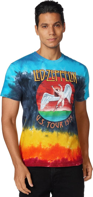Liquid Blue Men's Led Zeppelin Icarus 1975 T-Shirt, Multi, XL