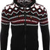 Reslad Men's Chunky-knit Norwegian Pullover, Winter Cardigan, Hoodie, RS-3104 - Black - Medium
