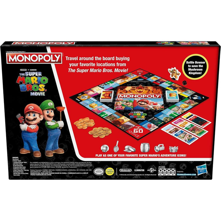 Monopoly Super Mario Movie Edition – Family Board Game (Ages 8+, 2–6 Players)