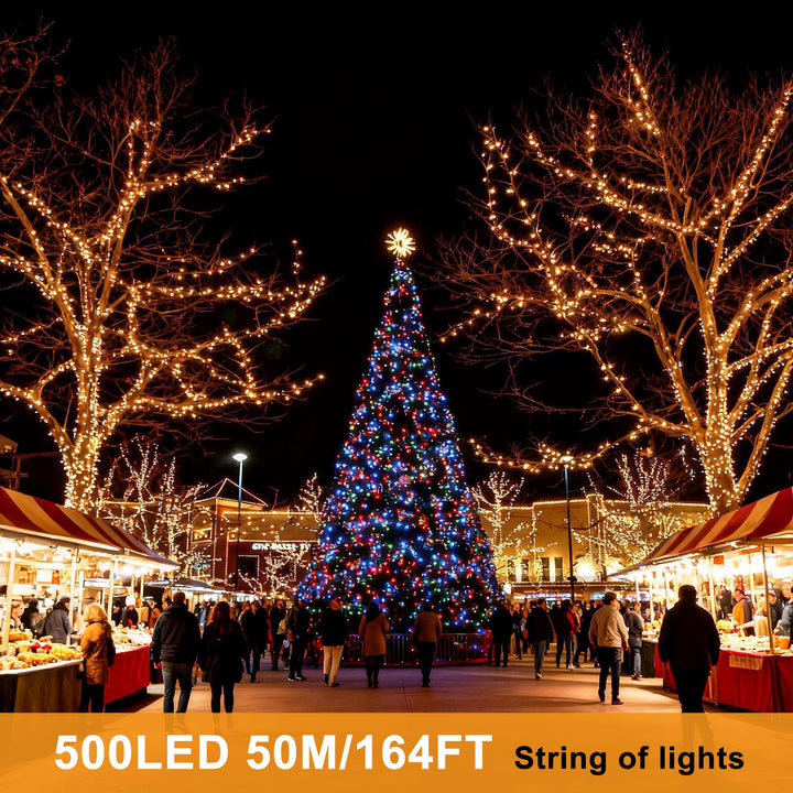 30m/50m/80m/100m Fairy Lights – Warm White & RGB, 8 Modes, Remote Control