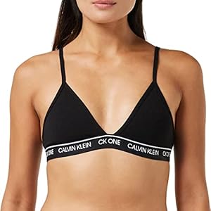 Calvin Klein Women's Unlined Triangle Pad, Black, S