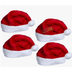 4 Pack Luxury Plush Christmas Santa Hats – Classic Red Unisex Xmas Hats