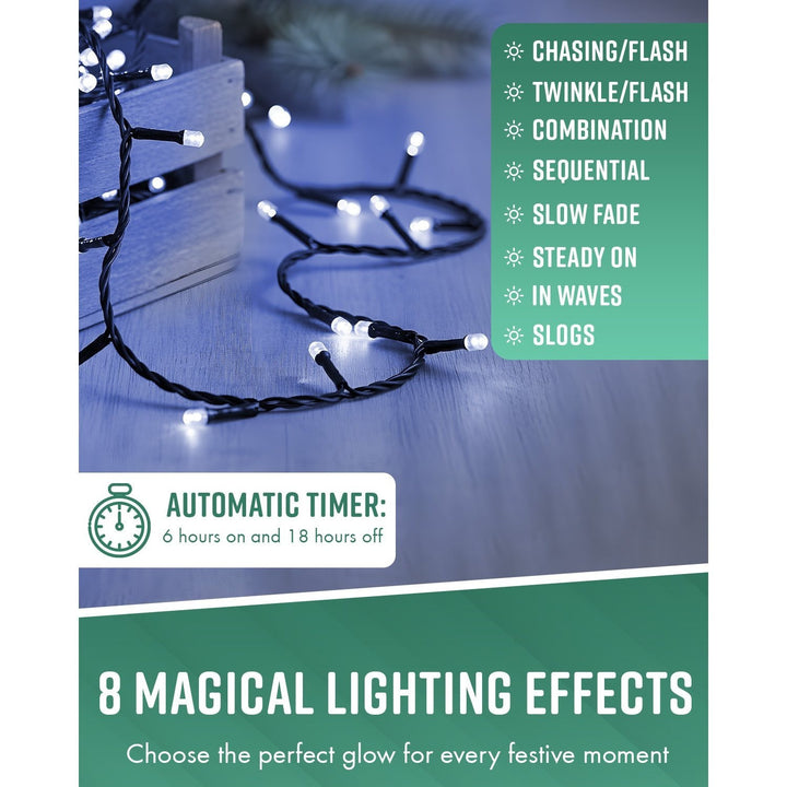 GloBrite 100–1000 LED Fairy Lights – 8 Modes Waterproof Outdoor Christmas Lights