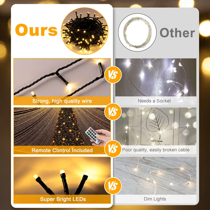 25m LED Fairy String Lights – Waterproof Outdoor Garden & Holiday Decor