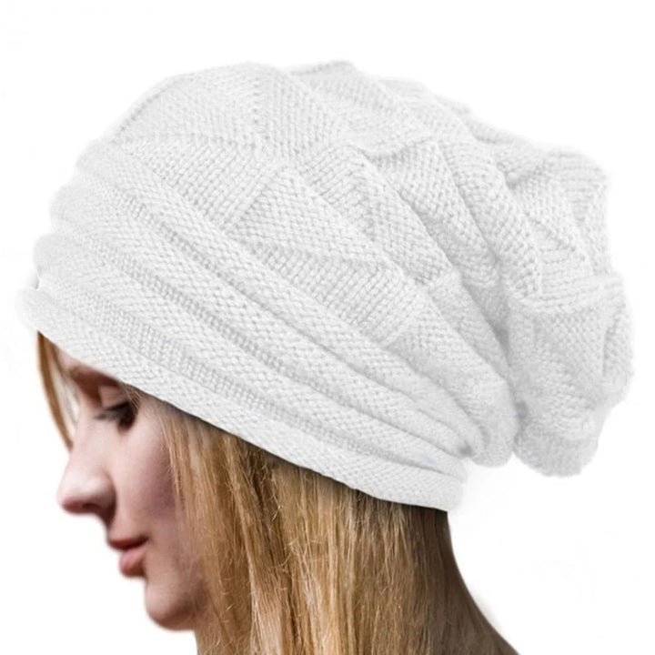 Oversized Knitted Beanie – Winter Warm Slouchy Ski Hat for Men & Women