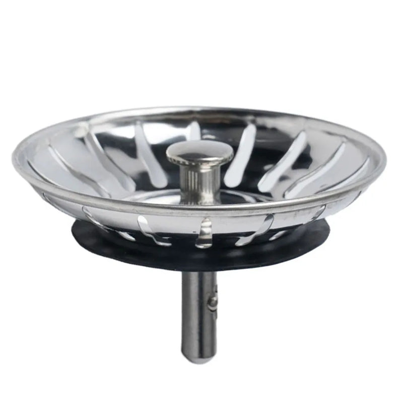 80mm Stainless Steel Sink Strainer – Kitchen/Bathroom Drain Plug & Waste Stopper