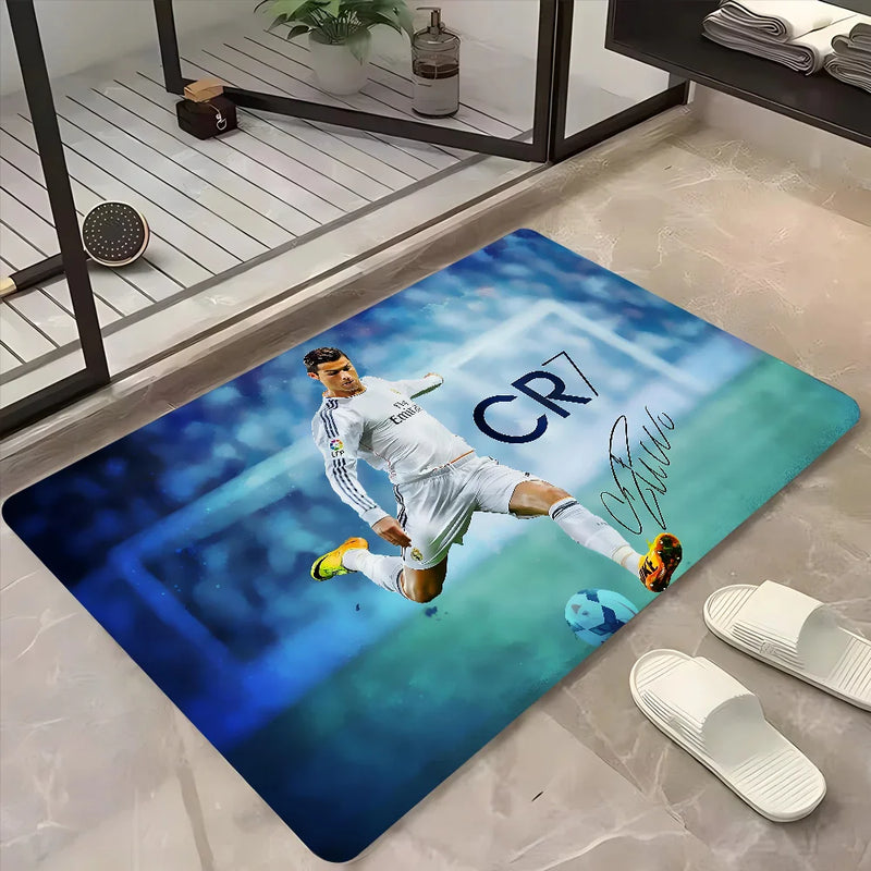 Cristiano Ronaldo CR7 Floor Mat Doormats Home Carpet Foot Mat Anti-Slip