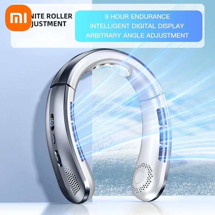 Xiaomi Portable Neck Fan – USB Rechargeable Silent Wearable Cooling Fan