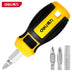 6-in-1 Ratcheting Screwdriver Set – Portable Multi-Bit Phillips & Slotted Repair Tool