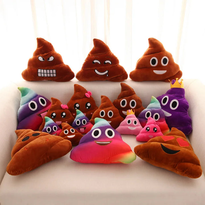 Cute Cartoon Poo Plush – Funny Poop Expression Cushion Soft Toy