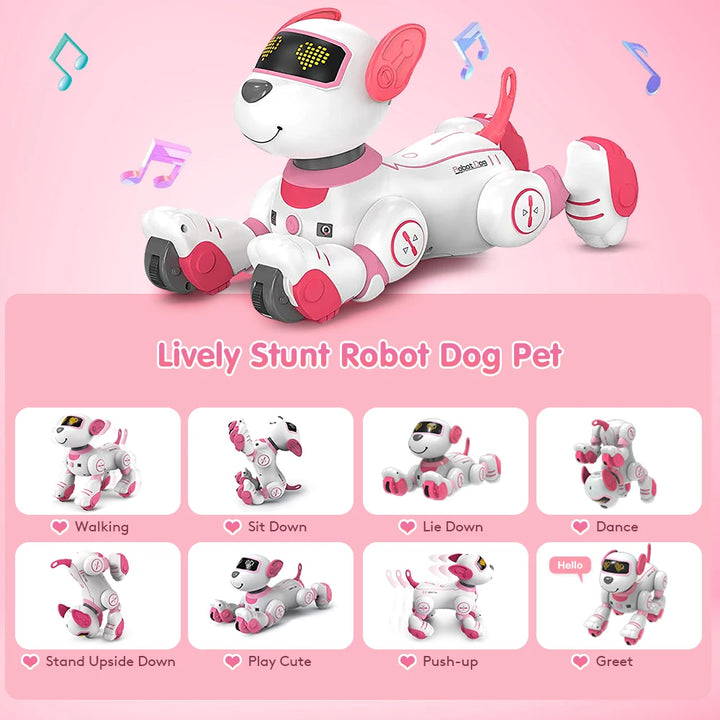VATOS RC Robot Dog Toy – Electronic Programmable Voice Command Puppy Kids Gift