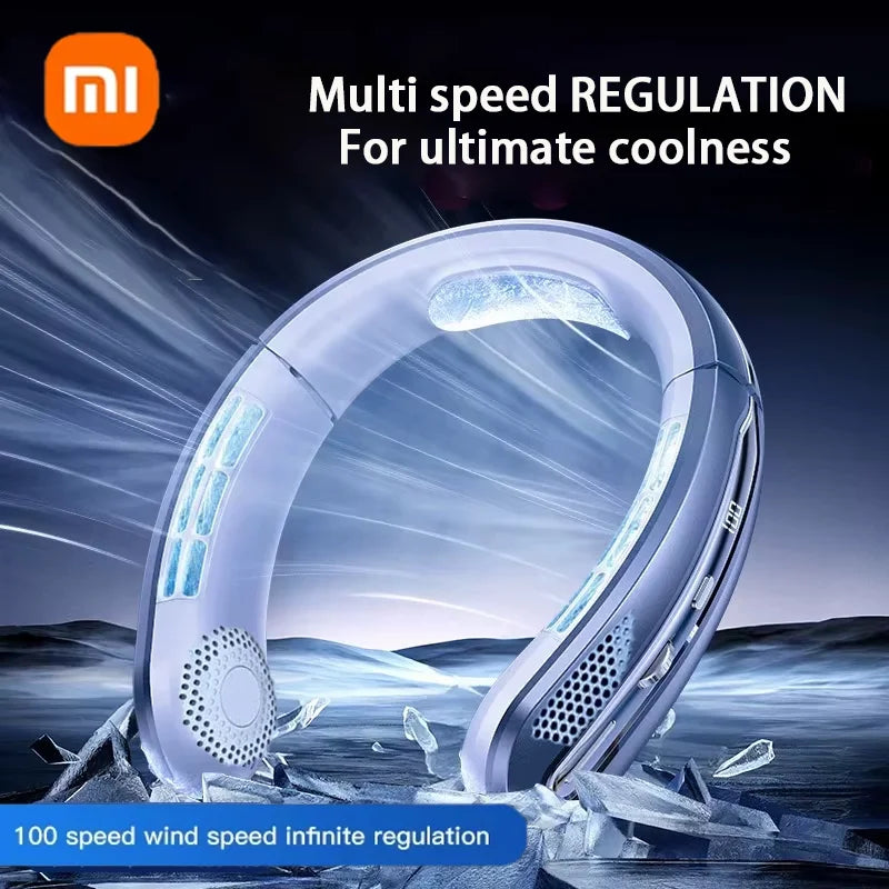 Xiaomi Portable Neck Fan – USB Rechargeable Silent Wearable Cooling Fan