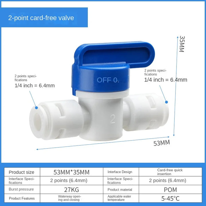 1/4'' 3/8'' Water Purifier Valve – Kitchen Water Pipe Switch & Connector