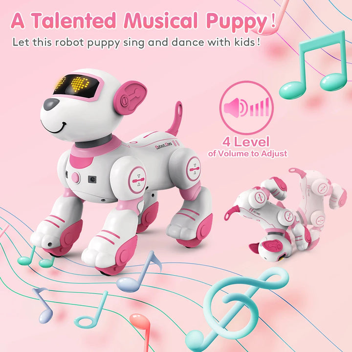VATOS RC Robot Dog Toy – Electronic Programmable Voice Command Puppy Kids Gift