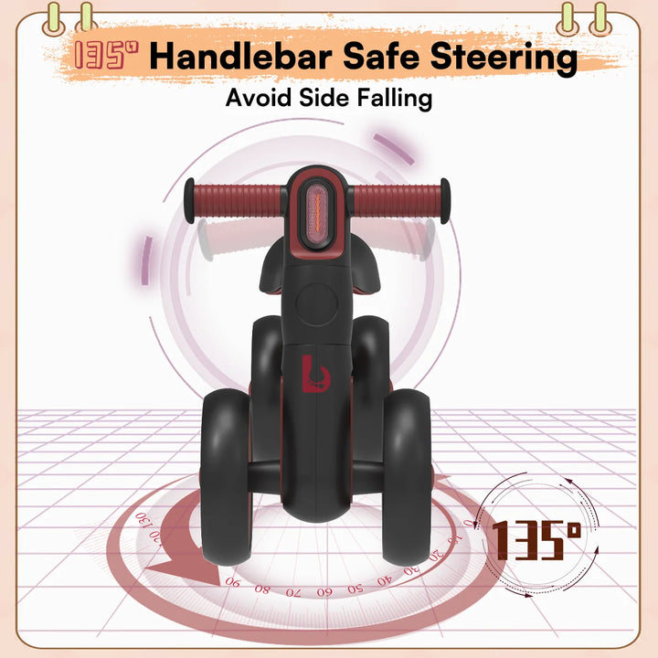 Ubravoo Baby Slide Balance Bike – 12–24M Ride-On Toy with Headlight & Silent Wheels