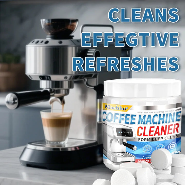 100 Coffee Machine Cleaning Tablets – Descaling & Scale Remover for Home Coffee Makers