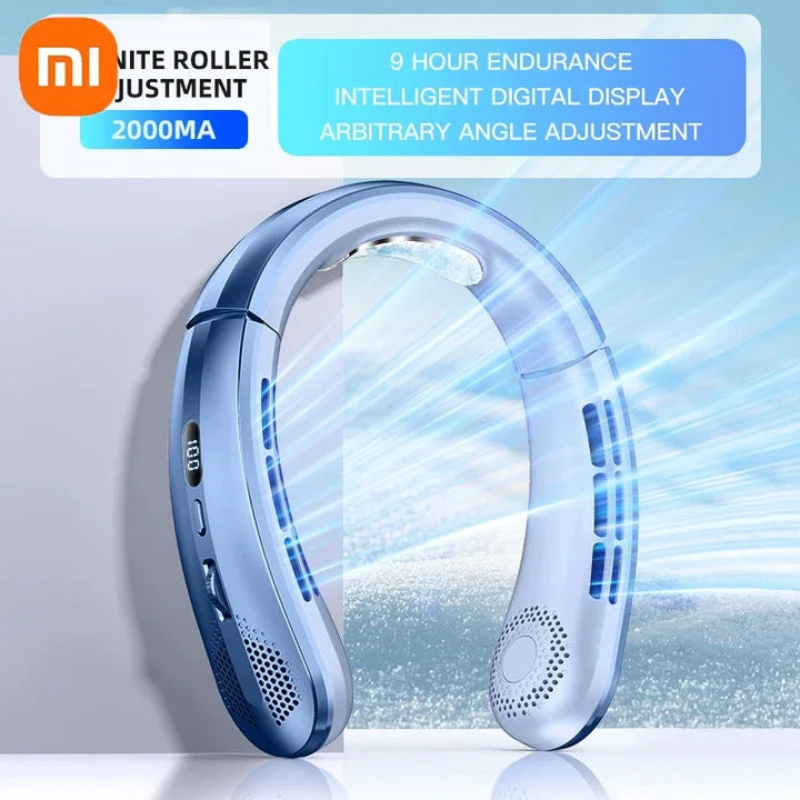 Xiaomi Portable Neck Fan – USB Rechargeable Silent Wearable Cooling Fan