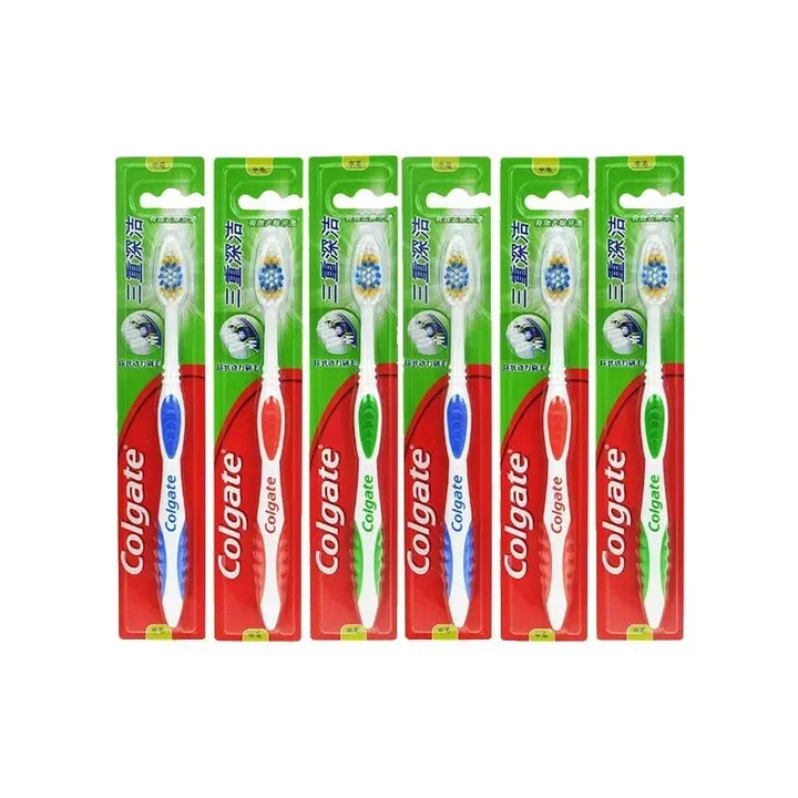 Colgate Adult Toothbrushes 6pcs – Soft Bristles for Sensitive Teeth & Gums