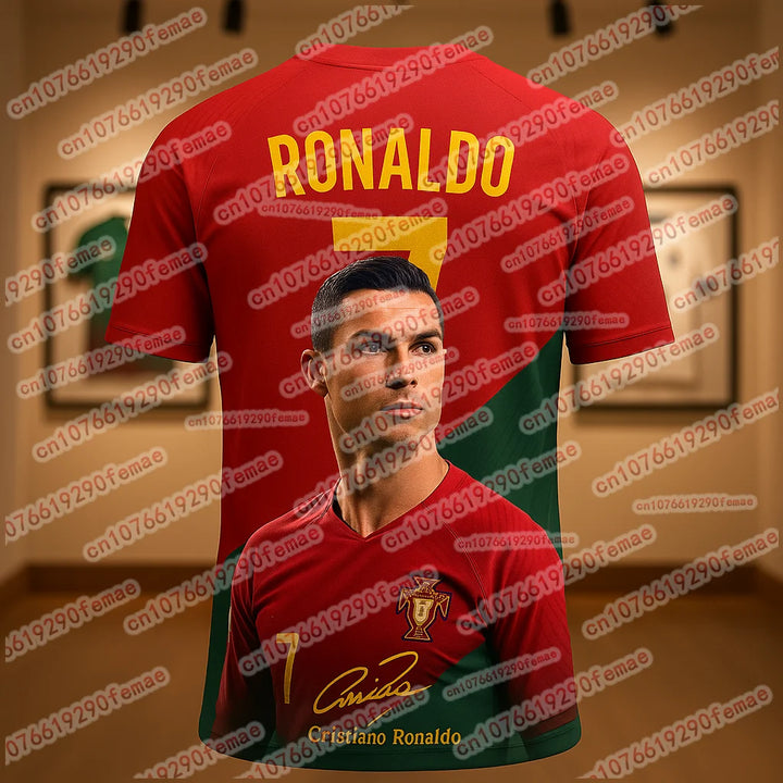 Cristiano Ronaldo Men’s T-Shirt – Fashion Printed Fan Sports Top