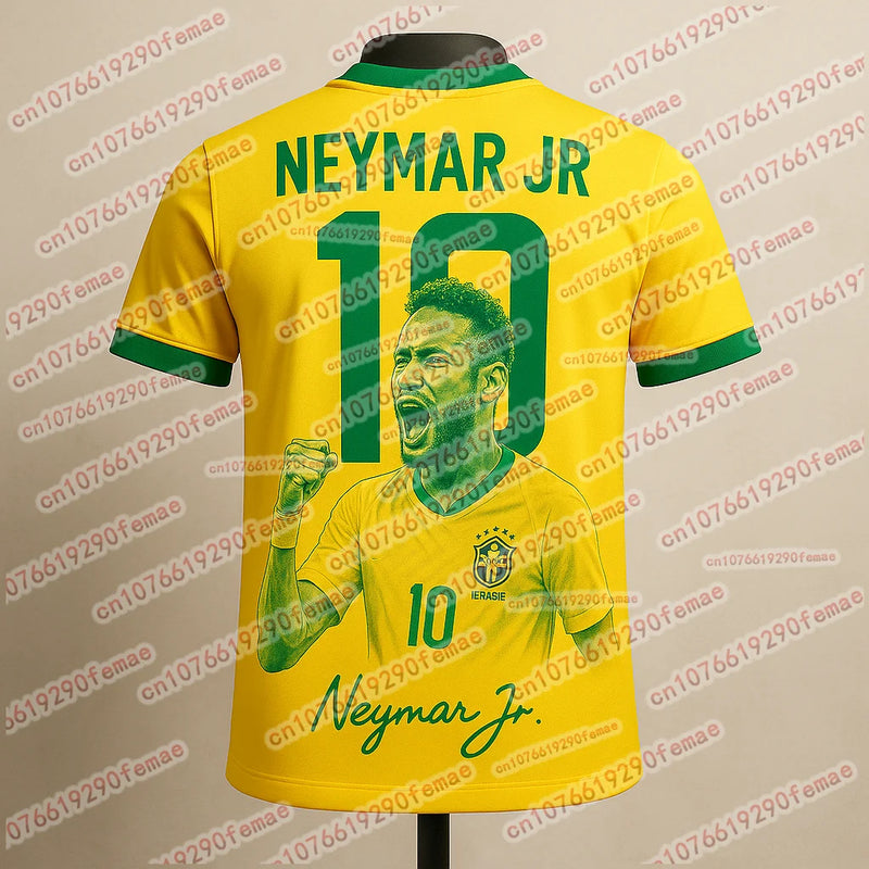 Neymar 3D Printed T-Shirt – Men’s Fan Commemorative Sports Tee