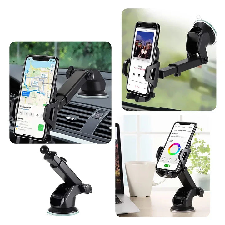 360° Car Phone Holder – Windshield Universal Mobile Mount for iPhone, Samsung & Huawei