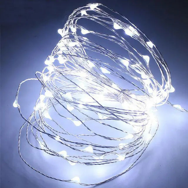 1–5M Copper Wire LED Fairy Lights – Warm String Lights for Christmas, Wedding & Party
