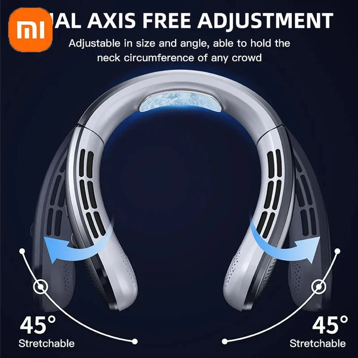 Xiaomi Portable Neck Fan – USB Rechargeable Silent Wearable Cooling Fan