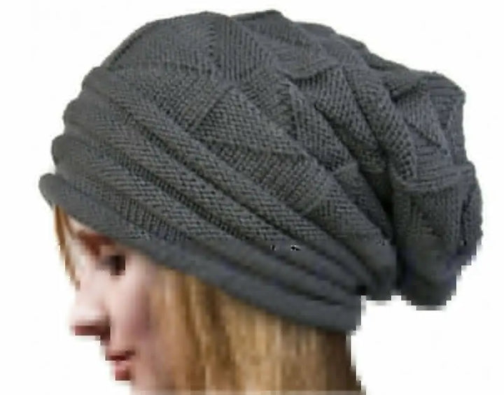 Oversized Knitted Beanie – Winter Warm Slouchy Ski Hat for Men & Women