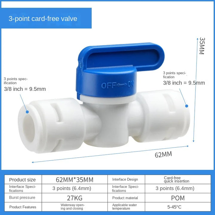 1/4'' 3/8'' Water Purifier Valve – Kitchen Water Pipe Switch & Connector