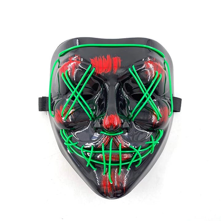 Halloween Masks,Scary LED Purge Mask,LED Halloween Mask,Light up Mask Cosplay,LED Rave Face Mask Costume 3 Lighting Modes,for Festival Party Carnival Costume Christmas Cosplay Glow in Dark