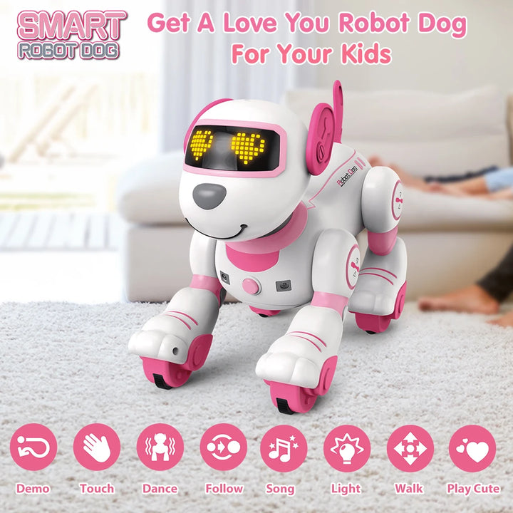 VATOS RC Robot Dog Toy – Electronic Programmable Voice Command Puppy Kids Gift