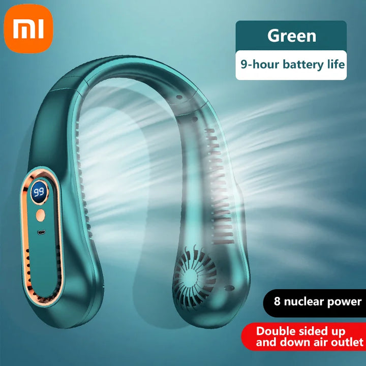 Xiaomi Portable Neck Fan – USB Rechargeable Silent Wearable Cooling Fan
