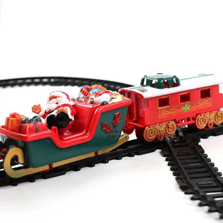 Musical Christmas Train Set with Track & Lights – Tree Decoration