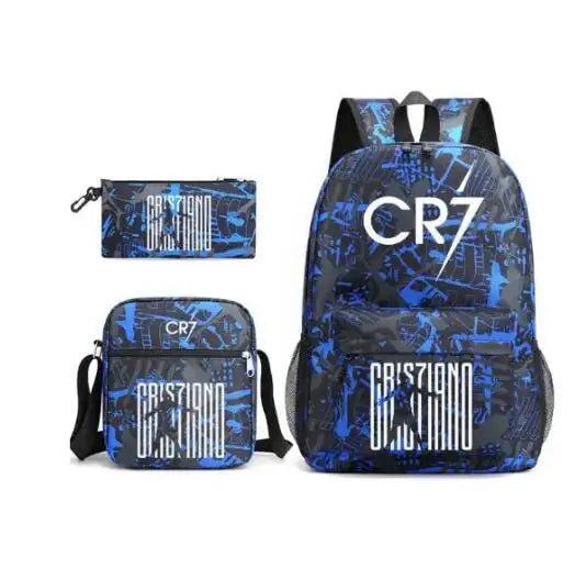 Cristiano Ronaldo CR7 School Bag Students Boys Girls 3 Pack