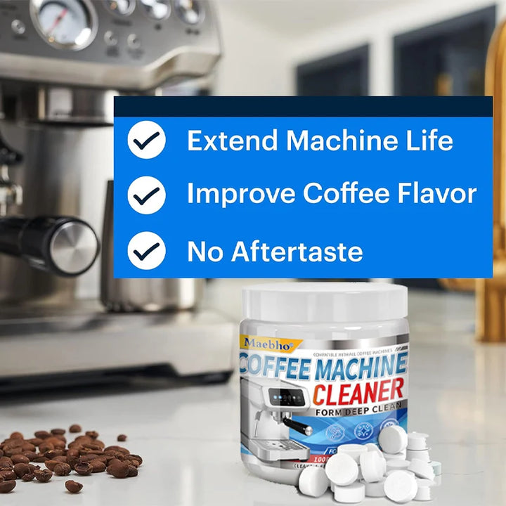 100 Coffee Machine Cleaning Tablets – Descaling & Scale Remover for Home Coffee Makers