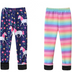 MZSYLK Girls Fleece Lined Leggings Set Thick Thermal Trousers Cotton Colourful Girls Winter Warm Pants Floral Printed Tights, 4-5 Years