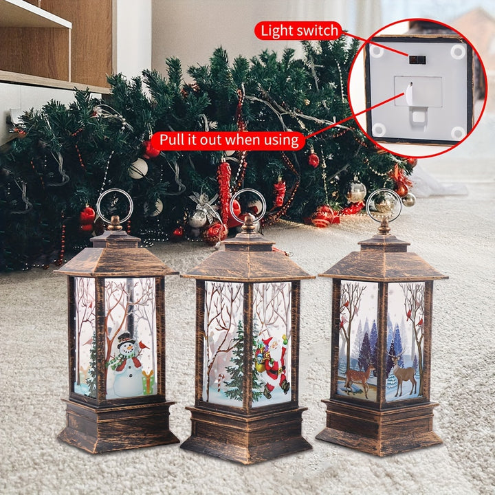 3Pcs Christmas Candle Lights – Snowman Table Lamps & Festive Night Lights