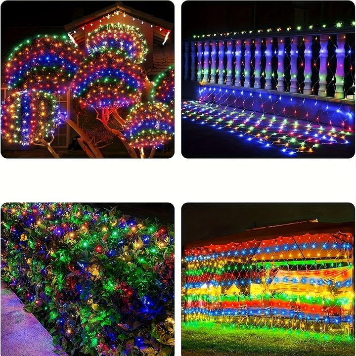 320 LED Net Mesh Lights 3x2m – 8 Modes Christmas Fairy Lights UK Plug
