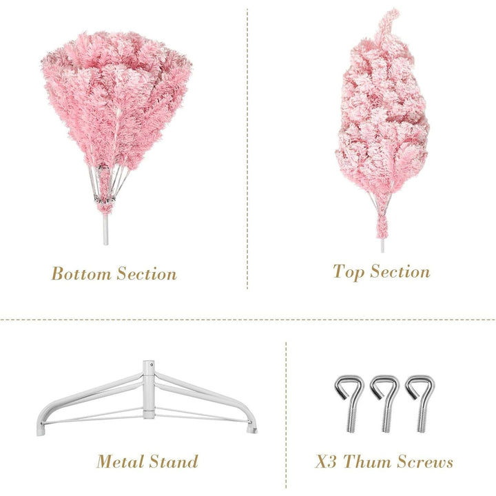 Pink Artificial Christmas Tree – Realistic Branches with Metal Stand