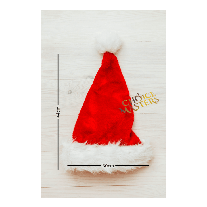 4 Pack Luxury Plush Christmas Santa Hats – Classic Red Unisex Xmas Hats